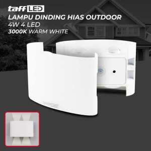 COD TaffLED Lampu Dinding Hias Outdoor Aluminium 4W 4 LED Warm White - B053 / lampu hias estetic tempel dinding luar outdoor taman hadirkan keindahan warna hangat elegan keren bahan berkualitas terbaik kokoh awet hemat listrik terbaru terlaris bagus viral