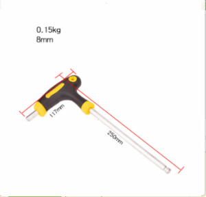 Crutch rubber handle hexagonal extended ball head hexagon wrench car bicycle motorcycle mechanical maintenance tools