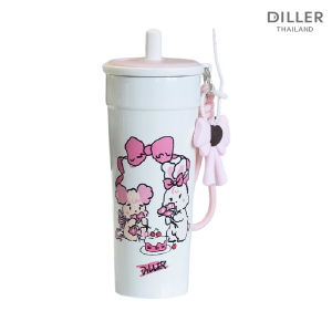 (พร้อมส่งจากไทย) Diller Thermo Flask 700 ml (MLH9233) แก้วน้ำเก็บอุณหภูมิ  แถมฟรี! หลอดดูด ซิลิโคนฟู้ดเกรด ปราศจากสาร BPA