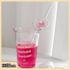 [Hilldora] Love-shaped Heat-resistant Straw High-value Girl Heart Tube Juice Drink Household Transparent Straw Reusable