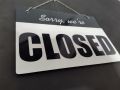 OPEN CLOSED SINTRABOARD WATERPROOF DOOR SIGNAGES. 