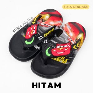 Sandal Jepit Karet Anak Laki Cowok Usia 1 2 4 5 6 7 Tahun TK SD Karakter Mobil Cars FU LAI DENG 058 24-29