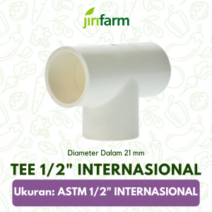 JIRIFARM - Fitting Pipa Paralon 1/2 Inch Inci Tee 3 Way Arah 1/2" ASTM Internasional