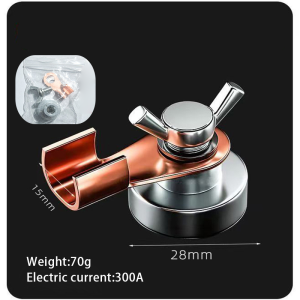 Heavy Duty Magnetic Welding Ground Clamp - Alloy Steel Strong Magnet Tool for Stable Welding Results & Metal Welder Safety