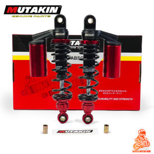 2Pcs MUTAKIN Rear Shock Absorber With Air Bag For WAVE/XRM/SMASH/RS125/TMX/SYM 【280MM 330MM】