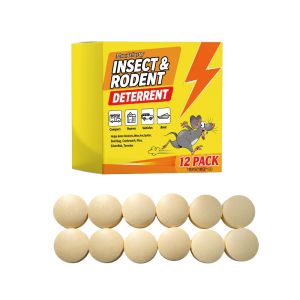 MoonSpry Rat Repellent Pills (12 pcs) Daily Household Convenient Protection Rat Repellent Rat Avoidance Multi-scene Application