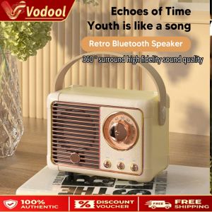 HM11 Retro Bluetooth Speaker Small Portable Stereo Wireless Music Player with Easy Connectivity for Travel and Home