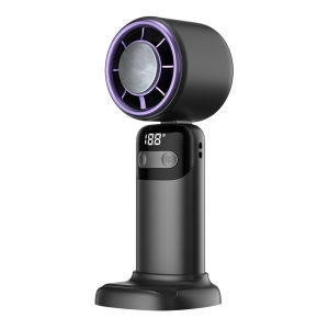 Instant Cooling Handheld Fan 16 ° C Drop In 1S Turbo High SpeedPortable Fan USB Rechargeable With Digital Display & Lanyard