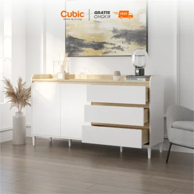 Cubic Sideboard Minimalis / Bufet Serbaguna / Lemari Kabinet / LIVINA SB 150