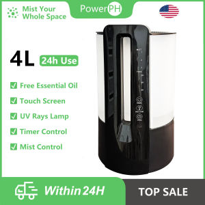 POWERPH 4L Digital display Rechargeable Fragrance Machine Automatic Aroma Diffuser Humidifiers Essential oil With night light Atmosphere light Breathing light Colorful light
