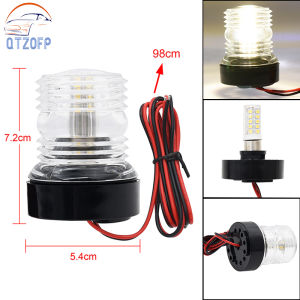 360 Degree All Round White Led Marine Boat Sailing Signal Light Boat Stern Light Marine Navigation Lights Boat Yacht Anchor Light for Pontoon and Fishing Boats Light 6300K 12V LED Navigation Light