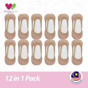 Anti-Bacteria Stokin Wanita Women Invisible Breathable Ankle Hosiery Cotton Boat Socks Cotton Nylon Anti-Slip Inside High Quality Liner socks Low ankle Stokings Murah