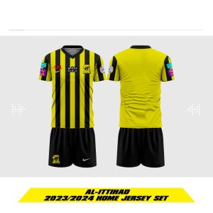 JERSEY BAJU AL ITTIHAD BENZEMA UKURAN DEWASA FREE NAMASET