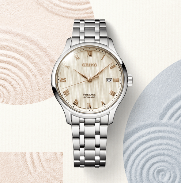 BNIB SEIKO PRESAGE AUTOMATIC Sakura Daytime Japanese Zen Garden