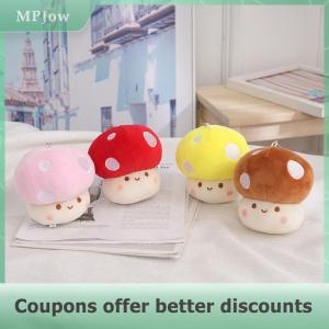 【MPJow】 Cartoon Mushroom Doll Keychain Cute Stuffed Plush Toys Car Key Ring Bag Pendant Men Women Boys Girls Key Chain Creative Gift