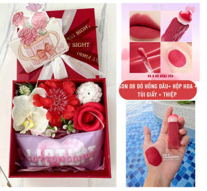SET QUÀ : HỘP + HOA+ TÚI GIẤY + THIỆP VÀ SON  M.O.I . SET QUÀ M.O.I + CÁC SẢN PHẨM CỦA M.O.I DÙNG ĐỂ TẶNG TRONG CÁC DỊP LỄ 8/3  20/11 20/10  GIÁNG SINH  SINH NHẬT  LOEEX  KỸ NIỆM