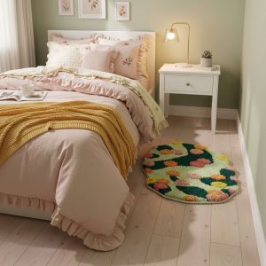MIKE DUNBAR Non Slip Simulated Moss Bath Mat Thickened Absorbent Moss Rug Doormat Cashmere-like Bedside Small Carpet Bedroom