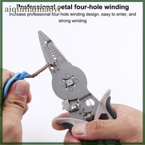 aiqinhaimaoyi Multifunctional Electrician Pliers Wire Stripper Wire Separator Cutting Winding Crimping Tool For Cable Repair Installation
