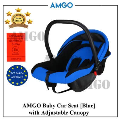 AMGO ECE Certified Portable Baby Carrier Multi Function Car Seat with Adjustable Sun Shade Canopy Chair Car