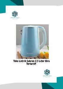 Teko Listrik / Teko Listrik Subron Ukuran 23 Liter Biru Terlaris!!