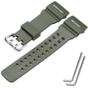 สายเรซิ่นอุปกรณ์สายรัดนาฬิกาเหมาะสำหรับ Casio GShock Mudmaster GG1000 GWG100สายนาฬิกาข้อมือสำหรับผู้ชาย GSG100