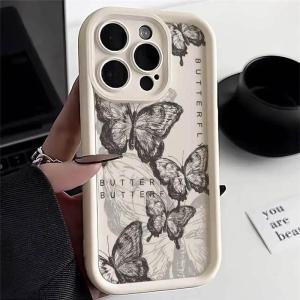 INS Retro Butterfly Case For Xiaomi Redmi Note 14 12 13 11 Pro Plus 5G 14C 13C 12C 12 13 4G 10 10s 11S 12S Shockproof Cover