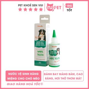 Nước vệ sinh răng miệng White Teeth Vemedim cho chó mèo | Giúp hơi thở thơm mát | Làm sạch răng mảng bám