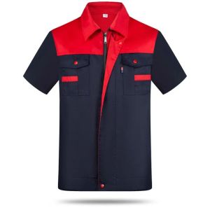 เสื้อช็อป เสื้อช่าง เสื้อยูนิฟอร์ม แขนสั้น ชุดทำงานระดับเวิร์คช็อป ผ้าบางเบา เย็น ใส่สบาย