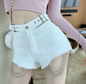 (MÃ: QXICH01) QUẦN SHORT MỚI VỀ-QUẦN CẠP CAO DÂY XÍCH KIỂU HÔNG DÀY DẶN PHONG CÁCH NỮ U888485