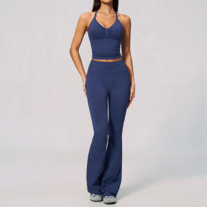 2026 Hot Sale [ Shipped from China ] Seamless high-elasticity yoga outfit with round neck short sleeves tight-fitting high-waisted tummy control and butt-lifting shorts outdoor sports set 4535B3
