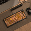Wopier 134 Key Gỗ Óc Chó Chủ Đề Moa Hồ Sơ phím cơ PBT Dye-Thăng Hoa Hải Quan Key Mũ Cho 61/64/68/84/75/87/96/98/104/108 Cherry MX Chuyển Đổi Chơi Game Bàn phím cơ. 
