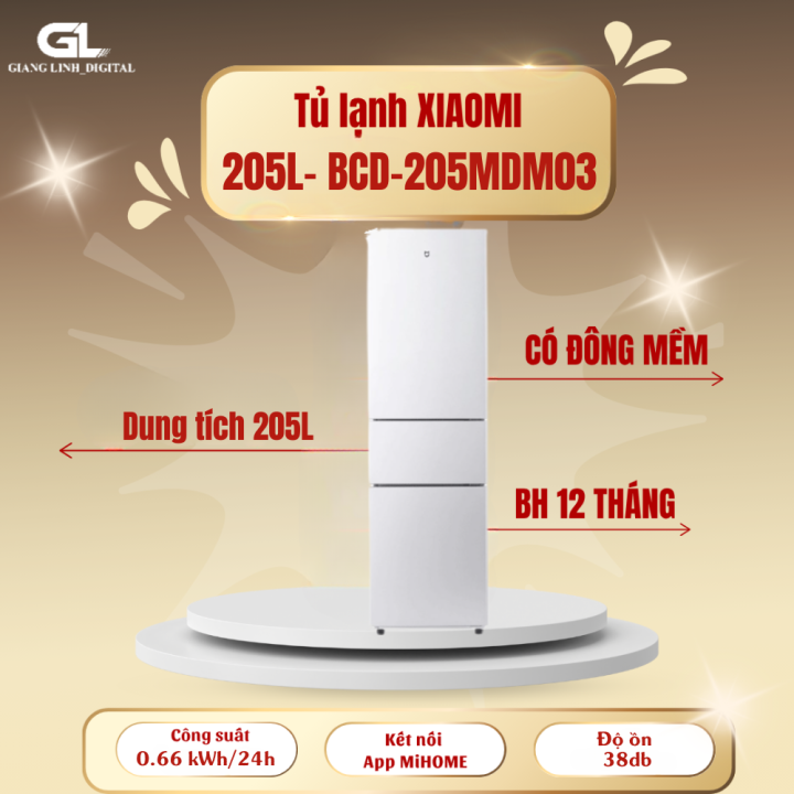 Tủ lạnh ba cửa 205L 2025- Có ngăn đông mềm-siêu tiết kiệm điện-bảo hành ...