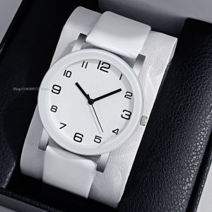 Fashion Simple Leather Clock Watches Quartz Watch Women Men Casual Digital Wristwatch Couple Watches Relojes Para Mujer h260612