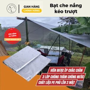 Bạt che mưa nắng đa dạng kích thước Bạt che mưa 3 lớp chống thấm nước May viền khoen sẵn - Tặng kèm móc