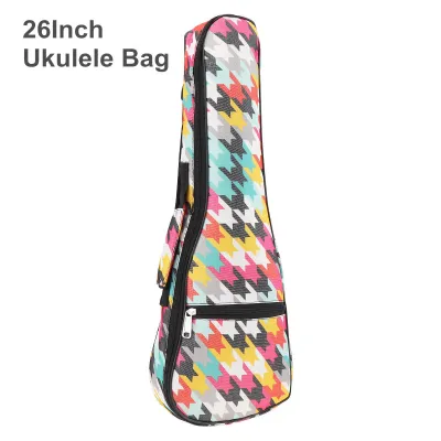 【ChuYouh】21 / 23 / 26 Inch Double Strap Ukulele Bag Colorful Soft Case Waterproof Backpack forGuitar Ukulele