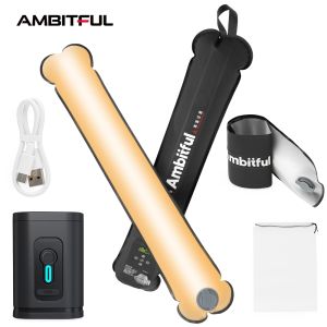 AMBITFUL GC12BI Magnetic RGB Inflatable Handheld Video Light 12W 2700k-6500k Air Cloum LED Fill Light Stick