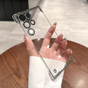 【Super low price】Luxury Plating Frameless Case For Samsung Galaxy S26 S25 S24 Ultra S23 Thin Transparent Camera Lens Protection Shockproof Cover