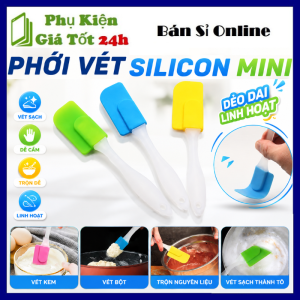 Combo 5 Phới Vét Kem Silicon Cán Nhựa Chịu Nhiệt Đa Năng - Phới Phết Kem Phới Dẹp Trộn Bột Phết Bơ Tiện Dụng - Dụng Cụ Làm Bánh Nhà Bếp