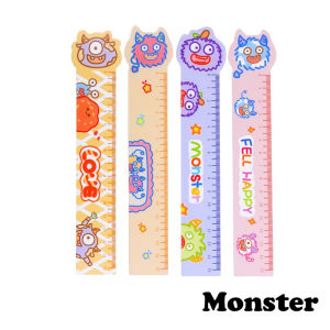 UMI 15cm Cute Cartoon Plastic Magnetic Soft Ruler Stationary Office School Students Drawing Measurement Pembaris Lembut 磁性直尺
