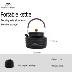 MOUNTAINHIKER Cooking Pot Set | 4-in-1 | 3-in-1 | Aluminum | Kettle | Pan | Pot | Camping | Outdoor