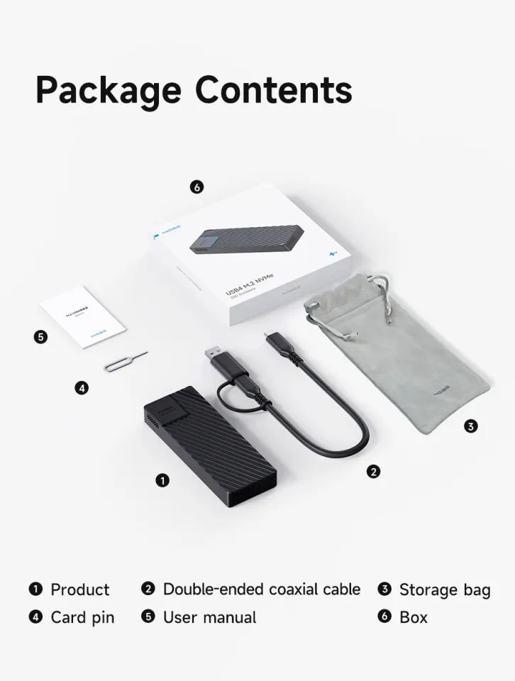 Hagibis USB 40Gbps NVMe SSD Enclosure Compatible With