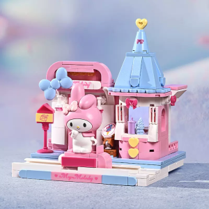 【keeppley Sanrio Kuromi HelloKitty My Melody Big Ear Dog Pudding Dog Street View Building Blocks】SANRIO series building blocks