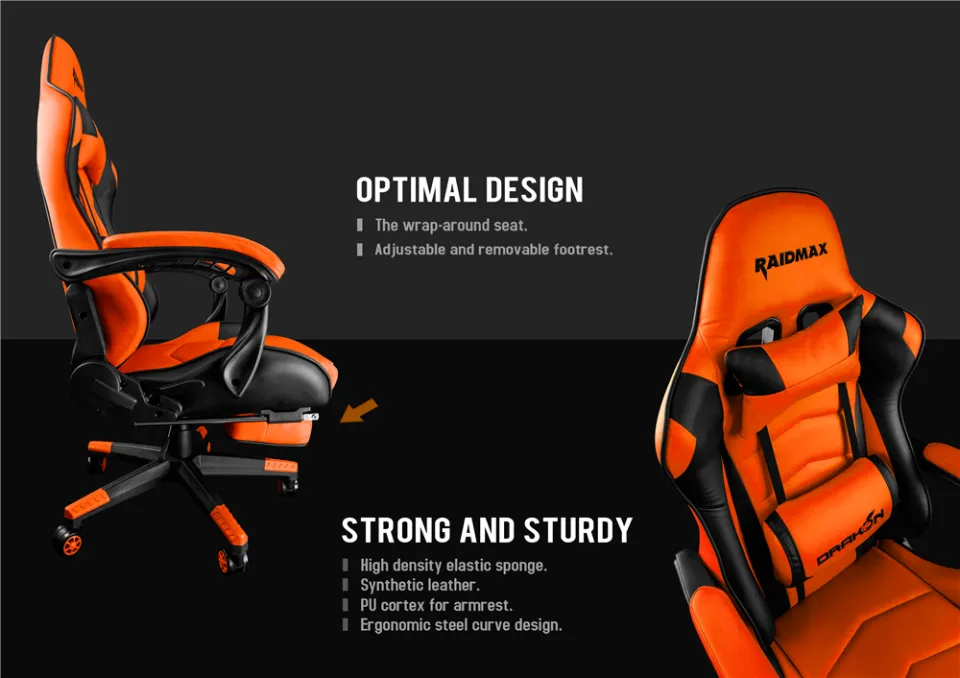 Raidmax Drakon 709 Ergonomic Gaming Chair with Foot Rest and Thick
