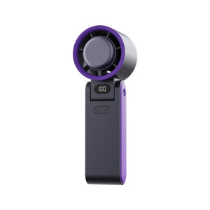 Portable Ice Therapy Mini Fan with LED Display 100-Speed Adjustable Rechargeable Power Bank Foldable Handheld Cooling Device