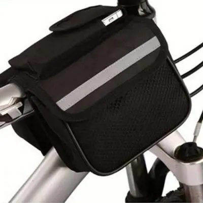 Tas 2 in 1 Sepeda Frame Kantong Simple Kanvas Jaring Import Impot K9
