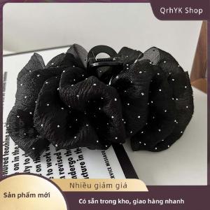 Hàng có sẵn✨ Lớn Bow lưới kẹp tóc tính khí phụ nữ thanh lịch tóc Claw Clip công chúa Mũ thời trang lấy Clip Phụ kiện tóc nữ