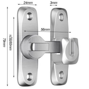 Sliding Door Latch Lock 90/180 Degree Flip Aluminum Alloy Door Lock Security Anti-theft Lock
