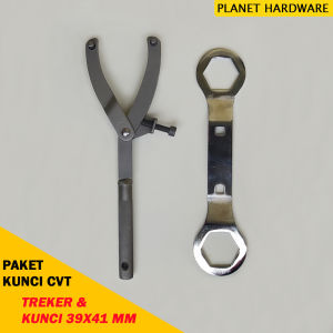Paket Kunci CVT Treker dan  Kunci Kanvas Ganda 39x41 Penahan Kopling Mangkok Kanvas Motor Matik Honda Yamaha COD Bayar Di Tempat / Planet Hardware