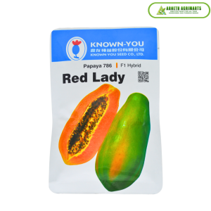 KNOWN YOU SEEDS RED LADY VARIETY PAPAYA SEEDS 5grams (360++ seeds)