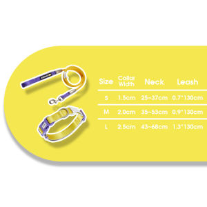 UNMIXED Pet Collar Leash Set Quick Release Buckle Adjustable Strap Zinc D-Ring 360° Swivel Padded Handle Polyester